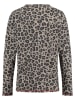 KEY LARGO Longsleeve "Hello" in Taupe/ Anthrazit