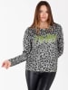 KEY LARGO Longsleeve "Hello" in Grau/ Anthrazit