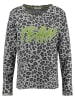 KEY LARGO Longsleeve "Hello" in Grau/ Anthrazit