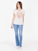 KEY LARGO Shirt "Careful" in Weiß