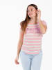 KEY LARGO Shirt "Delta" in Rosa/ Weiß