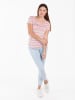KEY LARGO Shirt "Delta" in Rosa/ Weiß