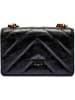Pinko Skórzana torebka w kolorze czarnym - 21 x 12 x 6 cm