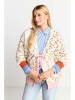 Rich & Royal Cardigan in Creme/ Hellbraun