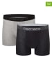 camano 2-delige set: boxershorts zwart/grijs