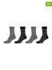 camano 4er-Set: Socken in Schwarz/ Grau