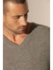Perfect Cashmere Kaschmir-Pullover "Lorenzo" in Hellbraun/ Grau