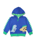 Toby Tiger Sweatjacke in Blau/ Grün