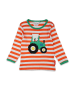 Toby Tiger Longsleeve in Orange/ Weiß/ Grün
