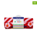 Toby Tiger 2-delige set: spuugdoeken rood/meerkleurig - (L)75 x (B)75 cm