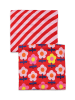 Toby Tiger 2er-Set: Spucktücher in Rot/ Bunt - (L)75 x (B)75 cm