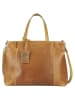 SPARWELL Leder-Henkeltasche "Kreative Kennedy" in Hellbraun - (B)36 x (H)27 x (T)13 cm