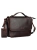 SPARWELL Leder-Umhängetasche "Kreative Kendall" in Braun - (B)21 x (H)16 x (T)5 cm