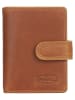 SPARWELL Leder-Geldbörse "Nico" in Hellbraun - (B)7 x (H)10 x (T)2 cm