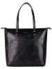 WEZBEY Leder-Schultertasche "Juana" in Braun - (B)39 x (T)13 cm