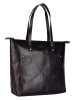 WEZBEY Leder-Schultertasche "Juana" in Braun - (B)39 x (T)13 cm