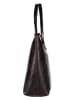 WEZBEY Leder-Schultertasche "Juana" in Braun - (B)39 x (T)13 cm