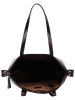 WEZBEY Leder-Schultertasche "Juana" in Braun - (B)39 x (T)13 cm