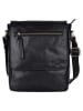 WEZBEY Leder-Umhängetasche "Adrian" in Schwarz - (B)20 x (H)25 x (T)5,5 cm