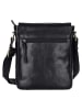 WEZBEY Leder-Umhängetasche "Adrian" in Schwarz - (B)20 x (H)25 x (T)5,5 cm