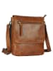 WEZBEY Leren schoudertas "Adrian" lichtbruin - (B)25 x (H)28 x (D)5 cm