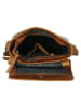 WEZBEY Leren schoudertas "Adrian" lichtbruin - (B)25 x (H)28 x (D)5 cm