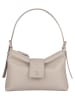 Bellicci Leren schoudertas "Venetia" beige - (B)28 x (H)18 x (D)7 cm