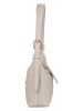 Bellicci Leder-Schultertasche "Venetia" in Beige - (B)28 x (H)18 x (T)7 cm