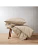 Schiesser Seersucker-Bettwäsche-Set "Laura" in Taupe