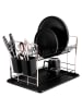 Berlinger Haus Abtropfgestell in Schwarz/ Roségold - (B)32 x (H)48 x (T)29 cm