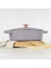 Berlinger Haus 2tlg. Set: Gusseiserner Shallow Pot "Cast Iron -Taupe Collection" - Ø 26 cm