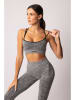 Spaio Sport-BH "Melange" in Grau/ Schwarz