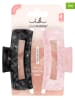 Invisibobble 2-delige set: haarklemmen "Clipstar L" lichtroze/zwart
