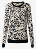 Mexx Sweter w kolorze beżowo-czarnym
