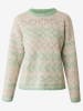 Mexx Pullover in Grün/ Rosa