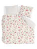 Walra Satijnen beddengoedset "Spring Beauty" beige/lichtroze/groen