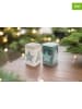 Eigenart 2-delige set: theedozen "Merry Wishes" wit/groen - 100 g