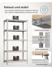 Songmics Staande kast zilverkleurig/lichtbruin - (B)120 x (H)200 x (D)60 cm