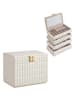 Songmics Schmuckkasten in Weiß - (B)28 x (H)20,5 x (T)17 cm