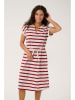 Cream Kleid in Creme/ Bordeaux