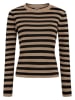 NÜMPH Pullover in Beige/ Schwarz