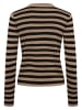 NÜMPH Pullover in Beige/ Schwarz