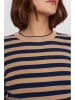 NÜMPH Pullover in Beige/ Schwarz