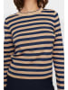 NÜMPH Pullover in Beige/ Schwarz