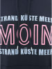 Zwillingsherz Sweatjurk "Strand Küste Meer" donkerblauw