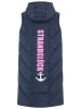 Zwillingsherz Doorgestikte bodywarmer "Strandglück" donkerblauw/roze