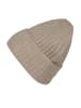 Zwillingsherz Kaschmir-Beanie in Beige