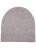 Zwillingsherz Kaschmir-Beanie in Hellgrau