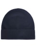 Zwillingsherz Kaschmir-Beanie in Dunkelblau