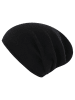Zwillingsherz Kaschmir-Beanie in Schwarz